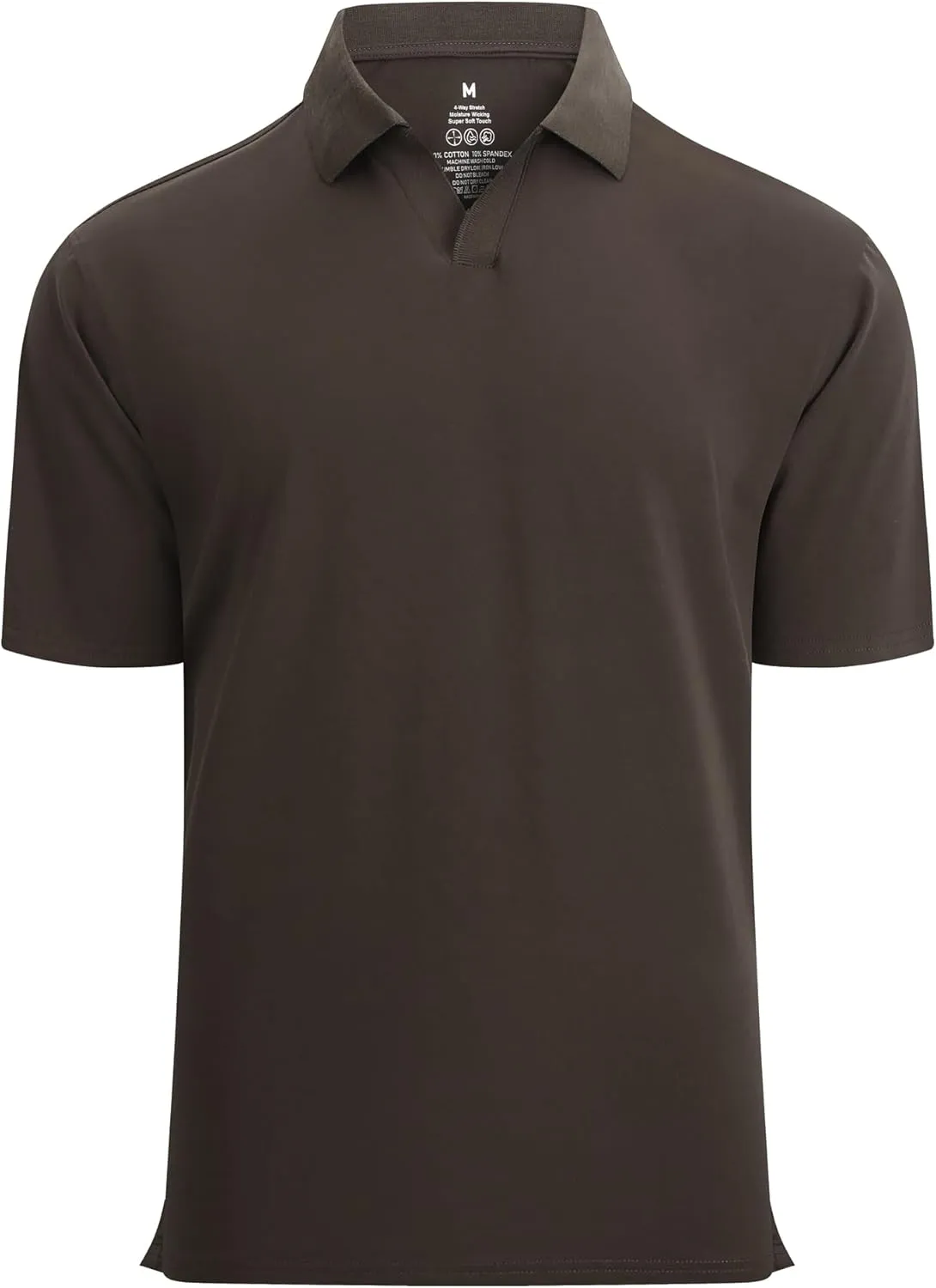 Alex Vando Mens Cotton Polo Shirts V-Neck Short Sleeve Casual Shirts for Men