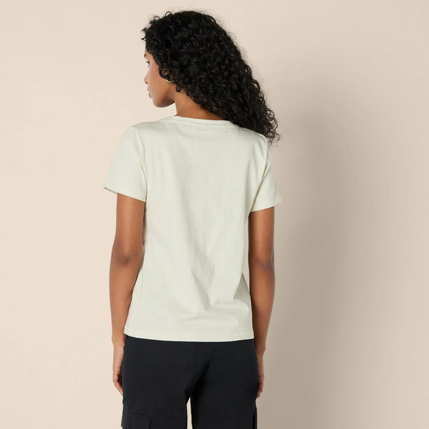Amazon Essentials Women's Regular Fit 100% Cotton V-Neck Short Sleeve T-Shirt, Multipacks