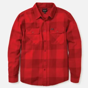 BRIXTON BOWERY LIGHTWEIGHT L/S FLANNEL AURORA RED