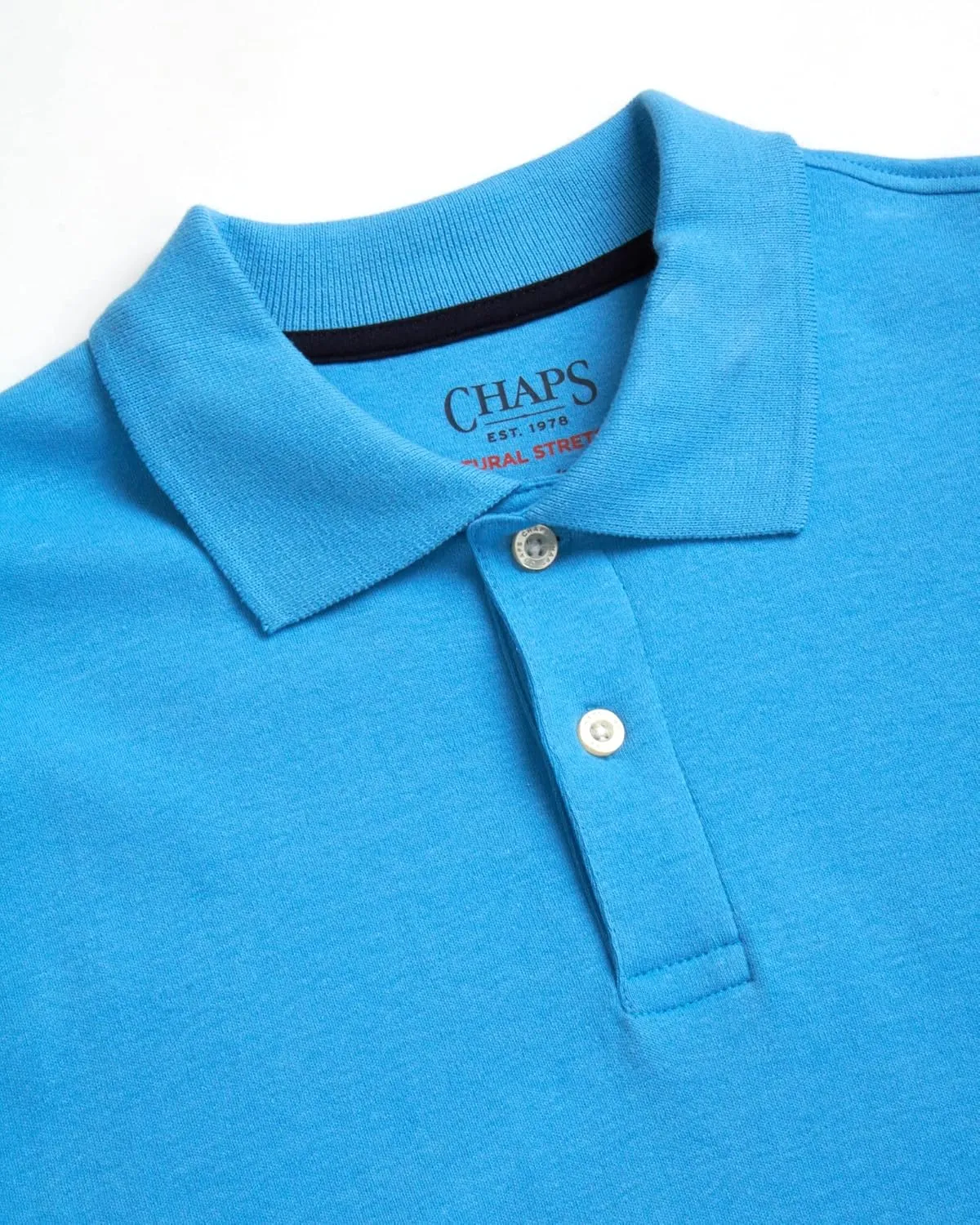 Chaps Men's Polo Shirt - Classic Fit Short Sleeve 2-Button Double Knit Cotton Polo Shirt (S-XL)