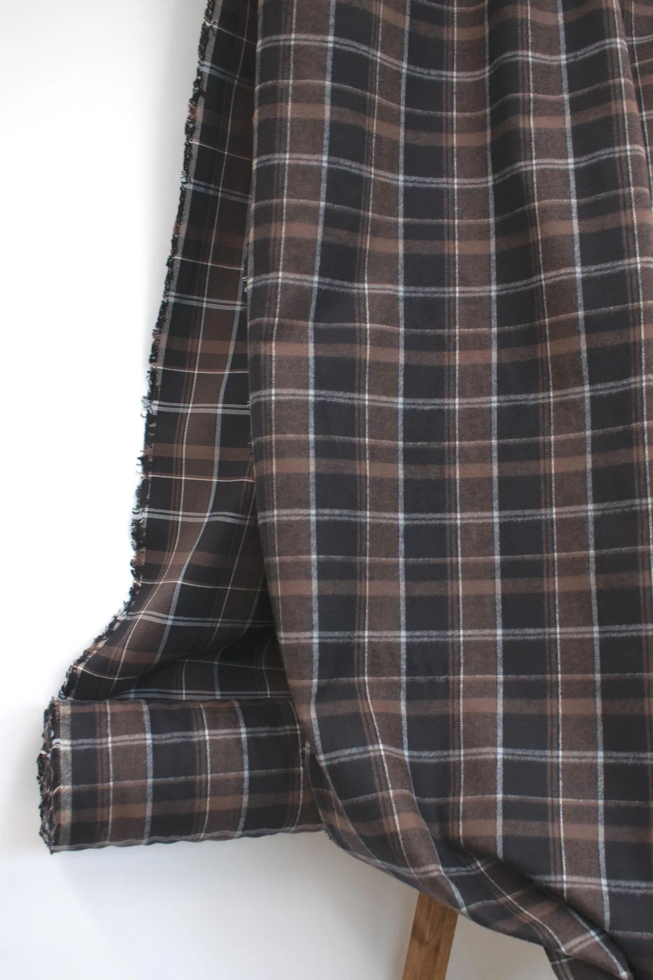 DEADSTOCK Yarn-dyed Brushed Plaid - chocolate
