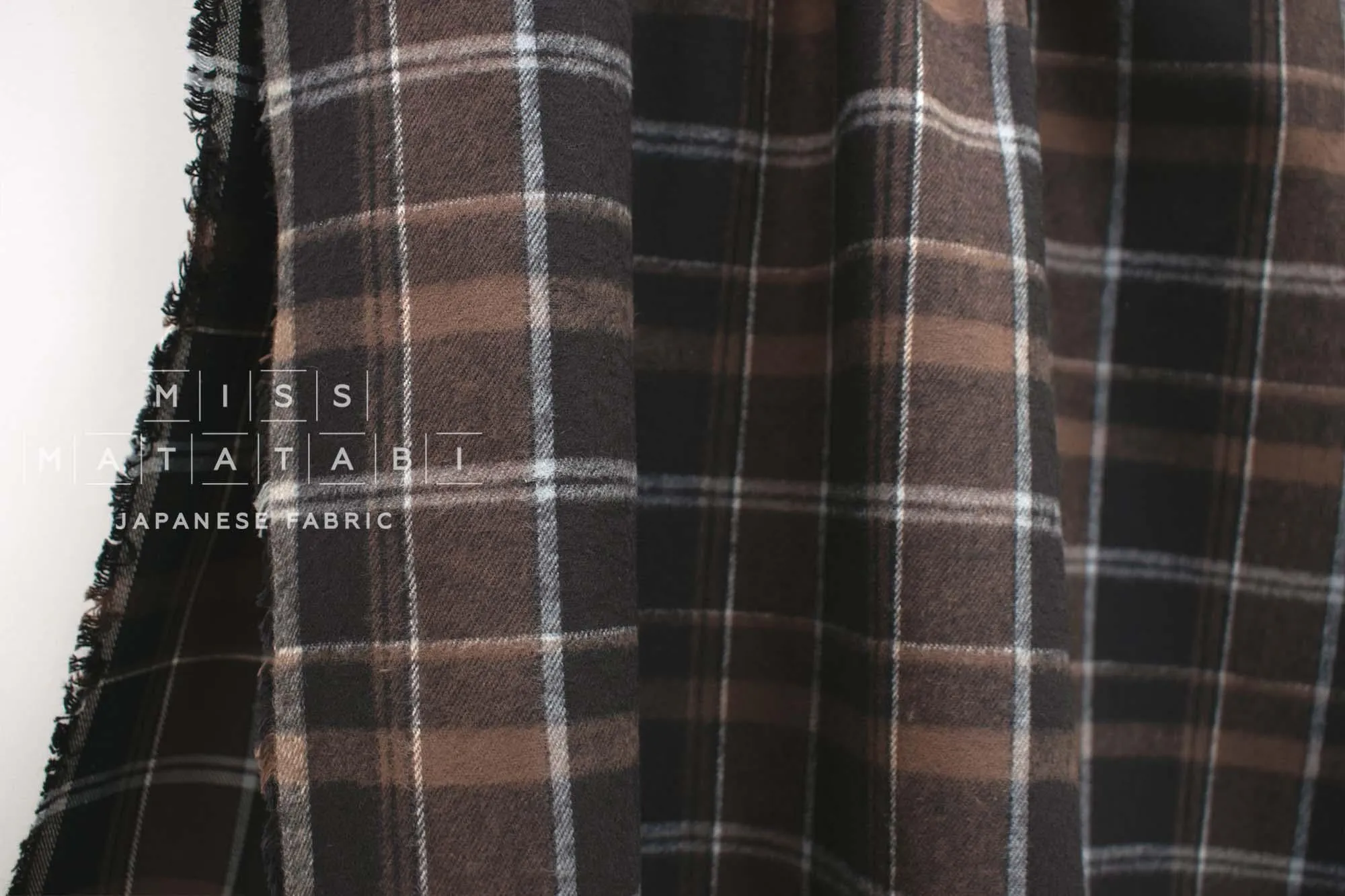 DEADSTOCK Yarn-dyed Brushed Plaid - chocolate
