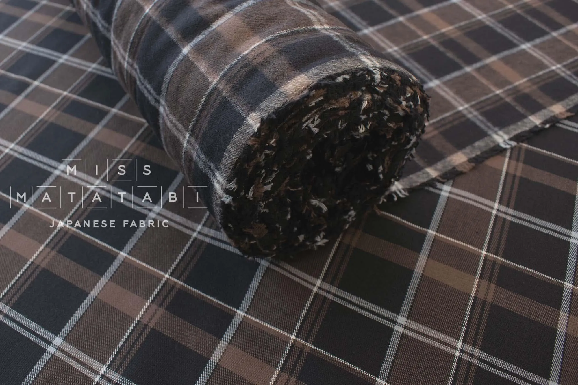 DEADSTOCK Yarn-dyed Brushed Plaid - chocolate