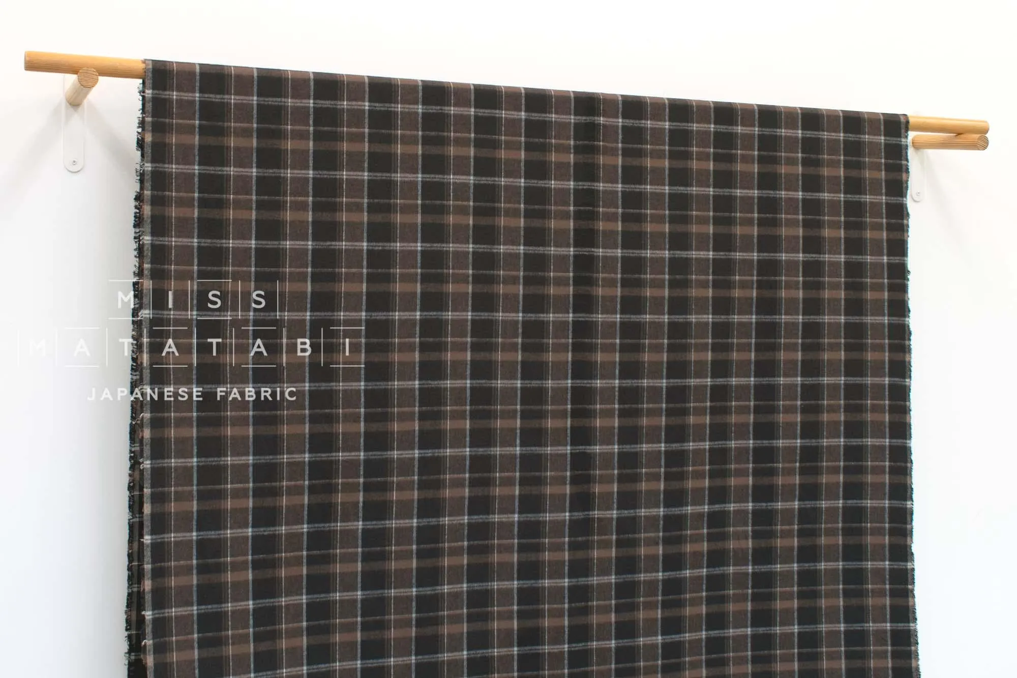 DEADSTOCK Yarn-dyed Brushed Plaid - chocolate