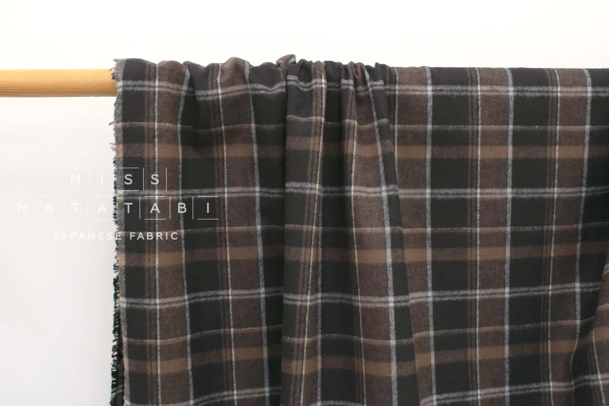 DEADSTOCK Yarn-dyed Brushed Plaid - chocolate