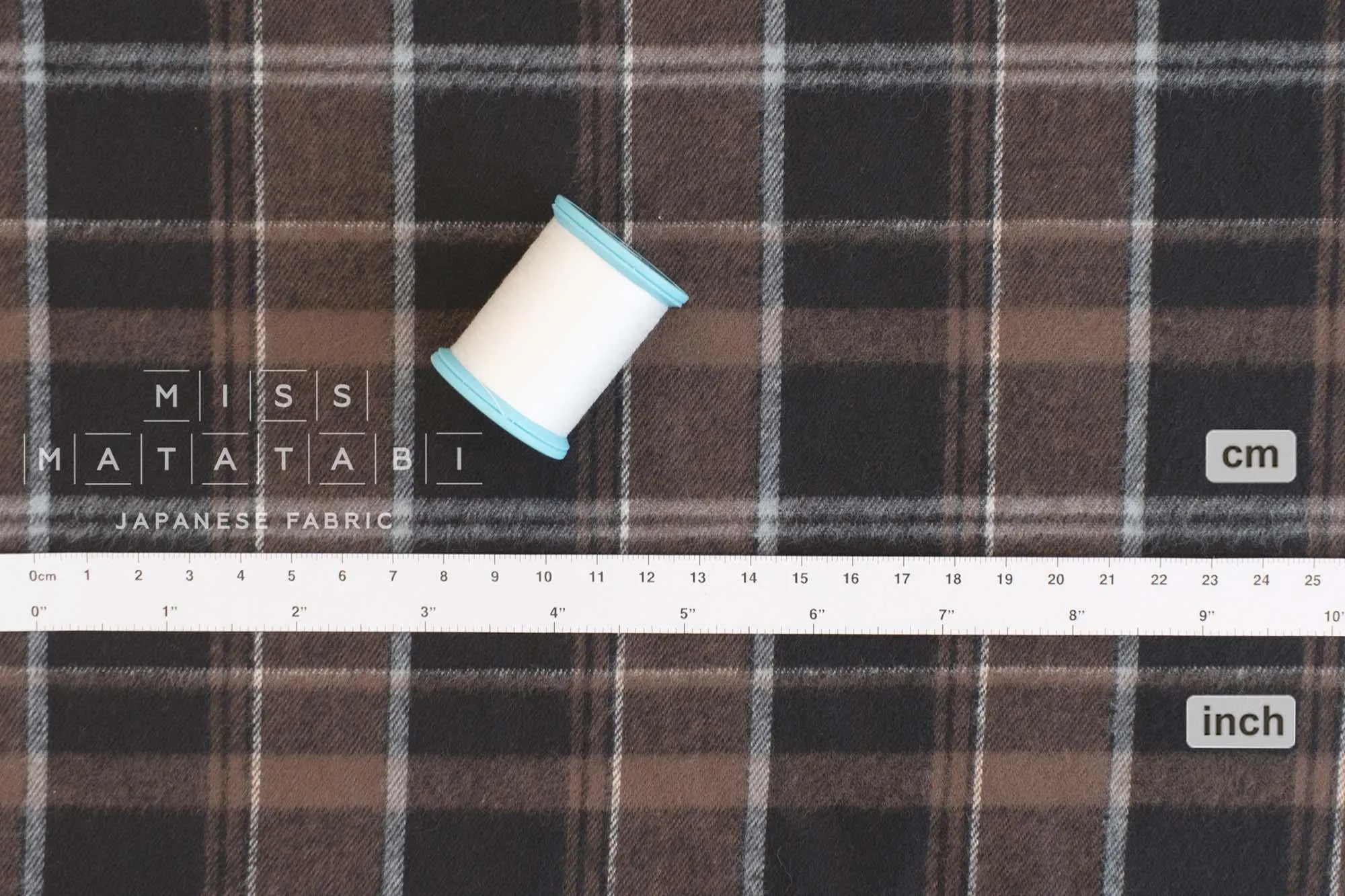 DEADSTOCK Yarn-dyed Brushed Plaid - chocolate