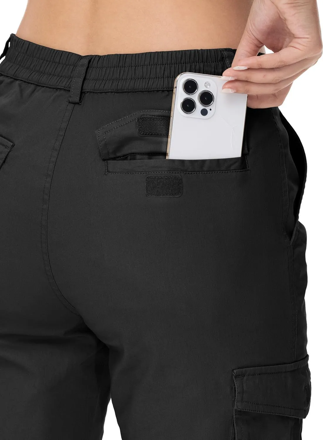 Gopune Women's Hiking Cargo Pants Lightweight Outdoor Travel Work Casual Cotton Pants with 7 Pockets