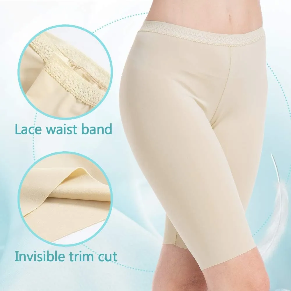 MANCYFIT Slip Shorts for Women Smooth Short Leggings Half Mid Thigh Legging Sleek Undershorts