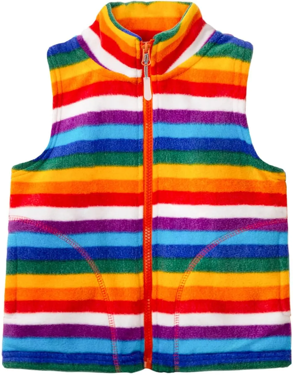 Mud Kingdom Boys Girls Polar Fleece Vest Jacket Ligntweight Cute Cartoon Patterns Coat Zipper Closure Sleeveless