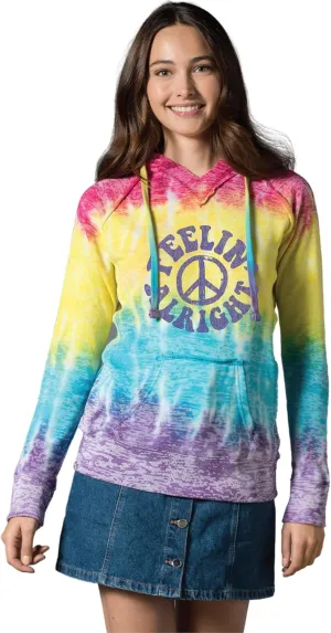 MV Sport Tie Dye Sweatshirts Hoodies for Women Rainbow Lightweight Pullover - Cotton Fleece Hoodie for Fall Winter Outfits