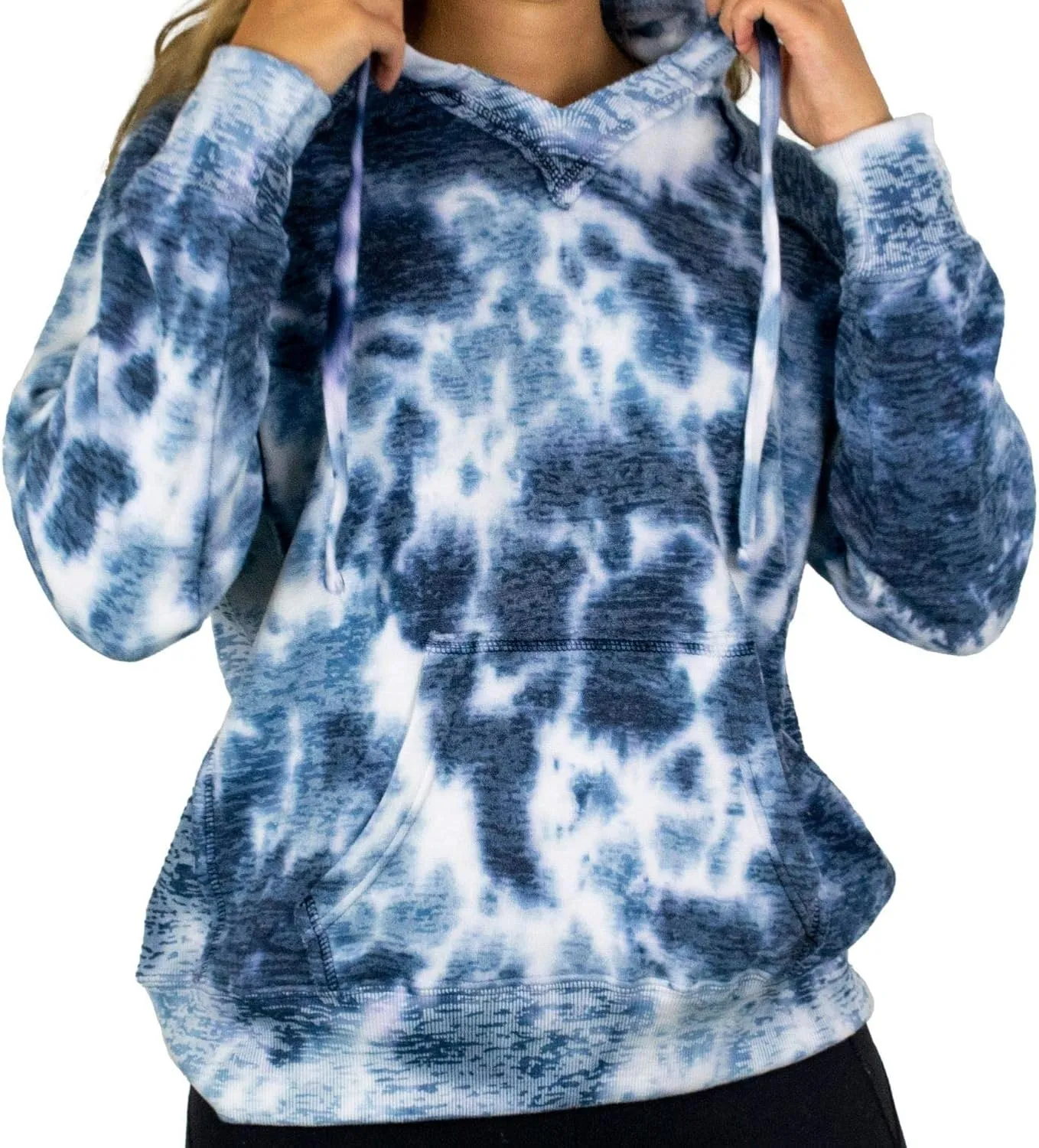 MV Sport Tie Dye Sweatshirts Hoodies for Women Rainbow Lightweight Pullover - Cotton Fleece Hoodie for Fall Winter Outfits
