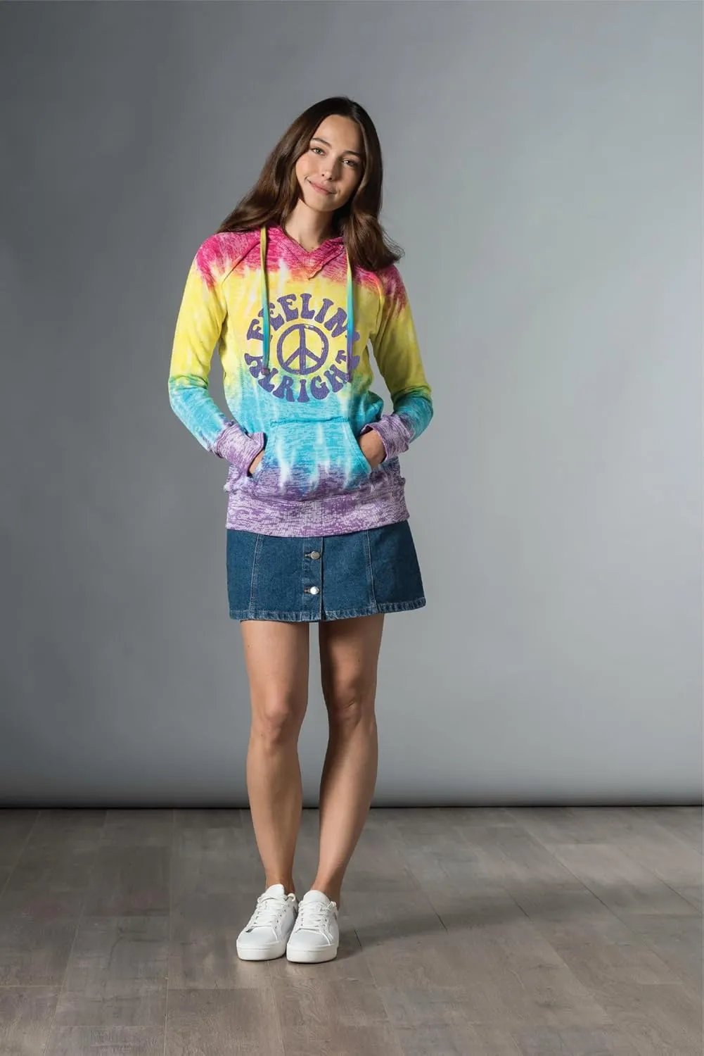 MV Sport Tie Dye Sweatshirts Hoodies for Women Rainbow Lightweight Pullover - Cotton Fleece Hoodie for Fall Winter Outfits