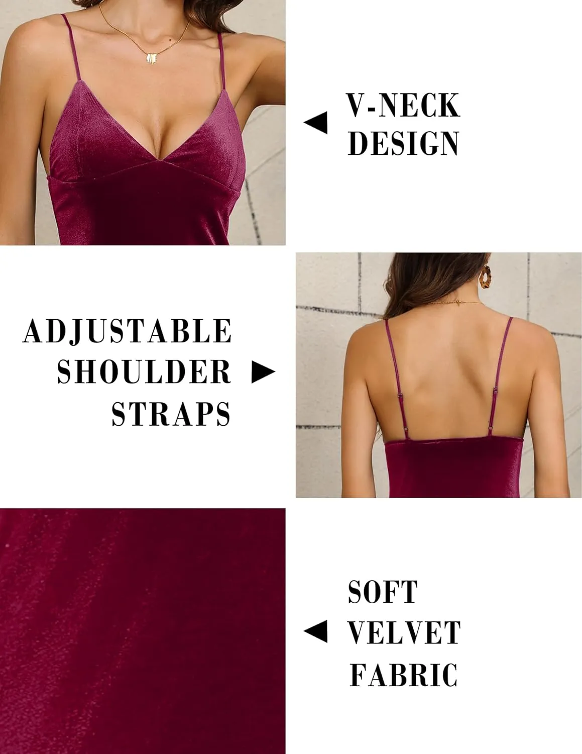 Velvet Spaghetti Straps Relaxed Mini Dress 2024 Women's Sexy V Neck Party Cocktail Club Dress