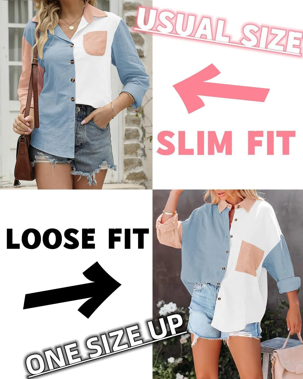 Women's Cotton Linen V Neck Button Down Shirt Long/Roll Up Sleeve Casual Collared Work Blouse Top